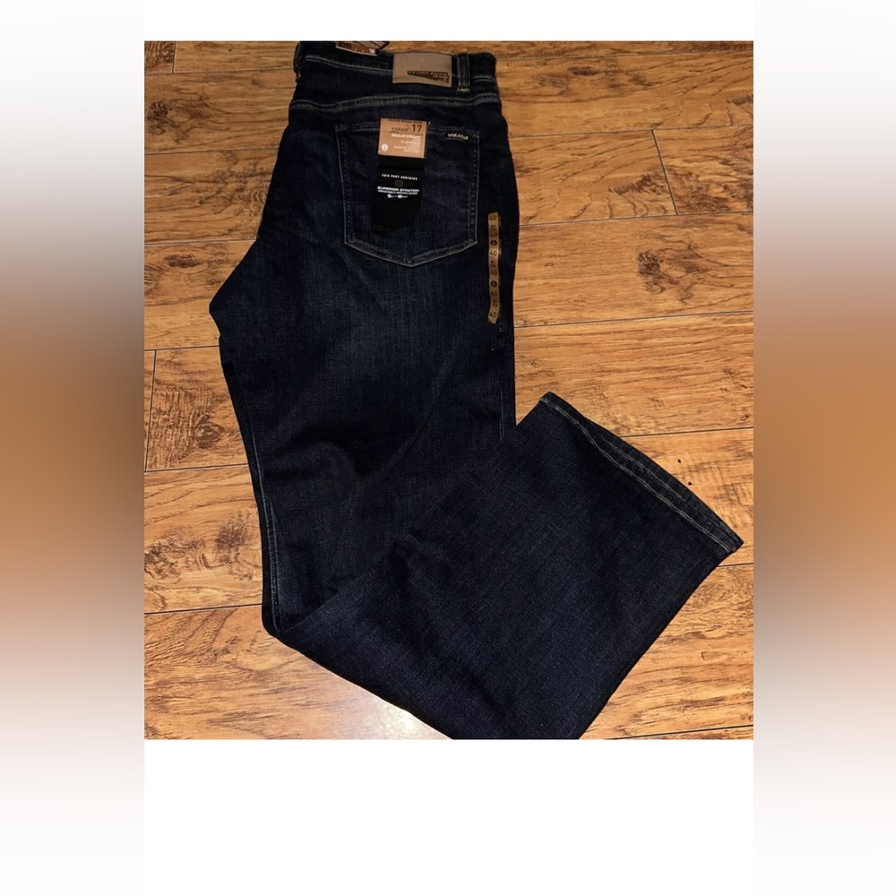 Mens Volcom Kinkade Regular Straight Fit Dark Blue Denim Jeans Size 40 - Picture 1 of 7